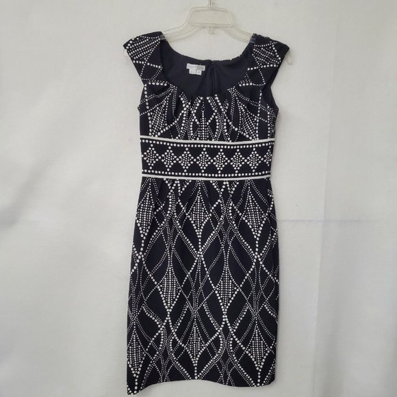 London Times | Dresses | London Times Dress Womens 4 Blackwhite Cap ...